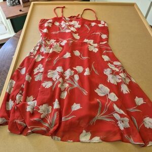 Lulu's Red Floral Dress